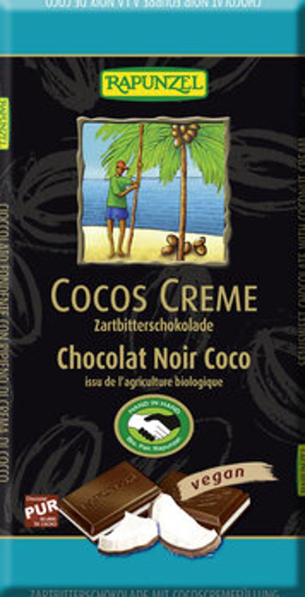 Produktfoto zu Cocos Creme Zartbitter Schokolade 100g vegan