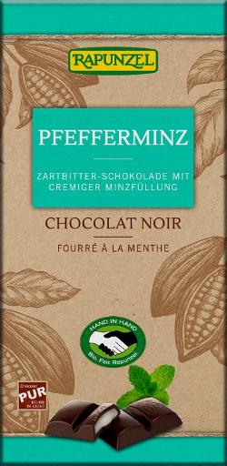 Zartbitter Schokolade mit Pfefferminz 100g