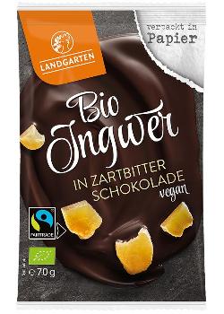 Ingwer in Zartbitter-Schokolade 70g