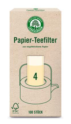 Papier Teefilter ungebleicht Gr 4