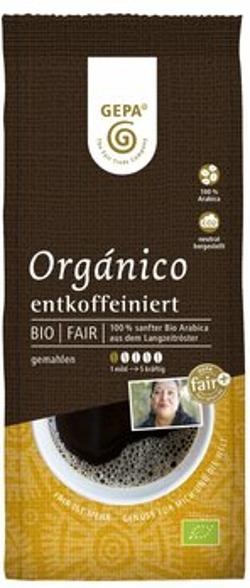 Kaffee Organico entkoffeiniert -Fairtrade- 250g