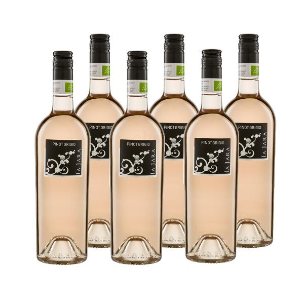 Produktfoto zu 6 x 0,75l Pinot Grigio Rosé 'Blush' IGT La Jara, Rosewein trocken