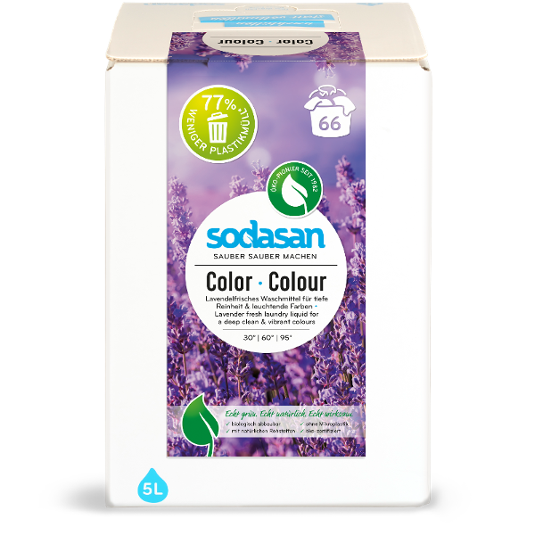 Produktfoto zu Color Flüssig Waschmittel Lavendel, 5l BaginBox