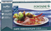 Zarte Heringsfilets in Bio-Paprika-Chilli-Creme