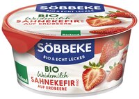 Bio Weidemilch Sahnekefir mild auf Erdbeere 10 % Fett 150g Becher