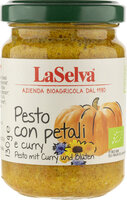 Pesto mit Curry und Blüten - Kürbis Würzpaste