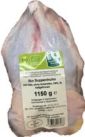 Suppenhuhn, mit Hals, Bio, tiefgefroren, einzeln vac., 4 Stck./Karton