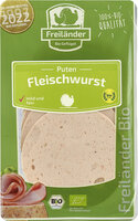 Puten-Fleischwurst, geschnitten, Bio, frisch, MAP