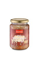Bio-Rindfleisch mit Brühe