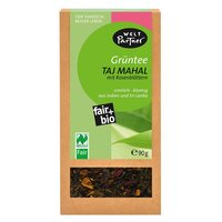 Grüntee Taj Mahal, mit Rosenblättern, bio, Naturland Fair