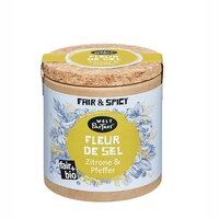 Fleur de Sel, Zitrone und schwarzem Pfeffer, bio