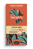 Bio-Zartbitterschokolade mit Kakaosplitter