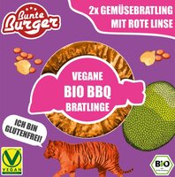 Bio Bratling BBQ Vegan 2x80g - Gemüse Bratling mit Rote Linse, Jackfrucht & Kich