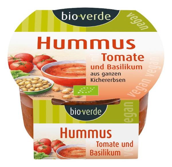 Produktfoto zu Hummus Tomate-Basilikum