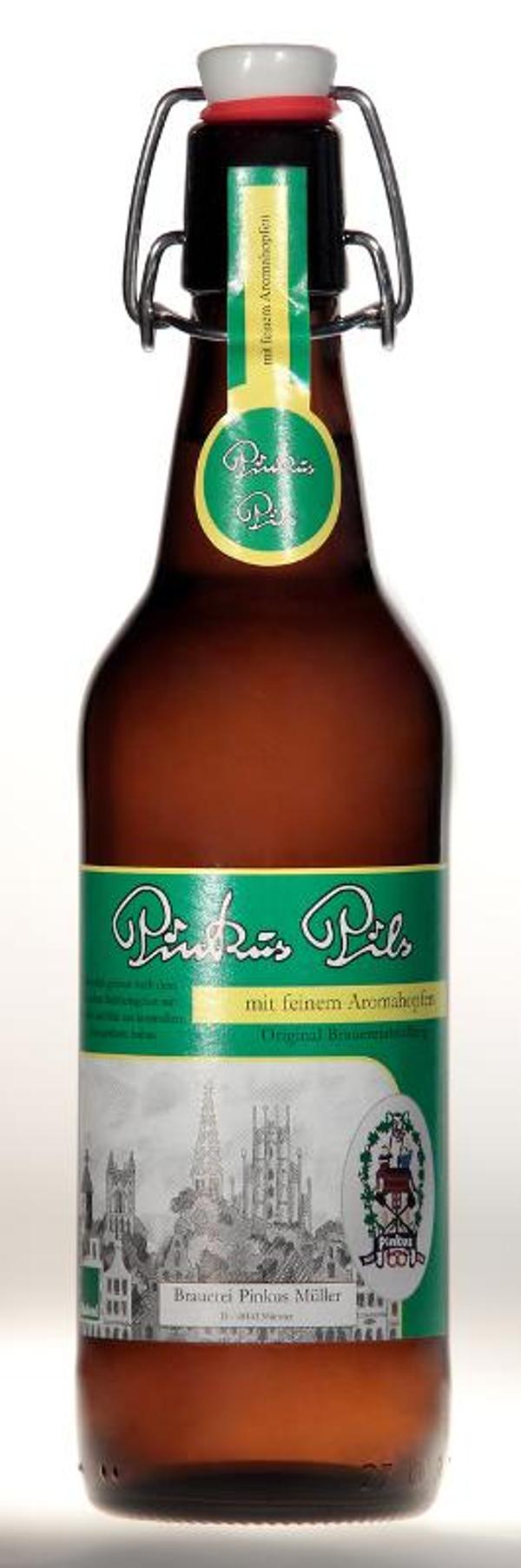 Produktfoto zu Pinkus Pils Alk 0,5l Bügelverschluss _ max. 6 Flaschen