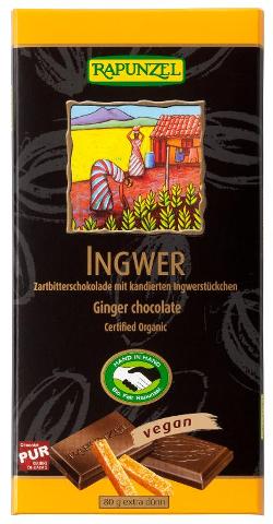 Zartbitter Schokolade Ingwer 55%