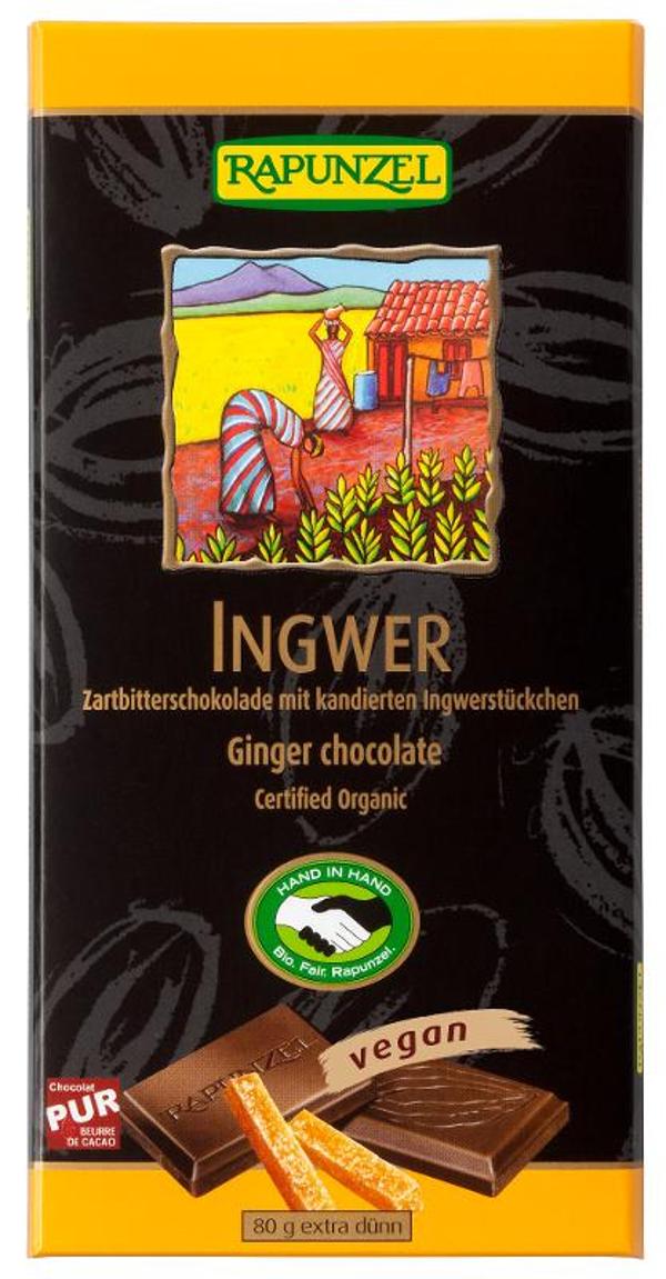 Produktfoto zu Zartbitter Schokolade Ingwer 55%