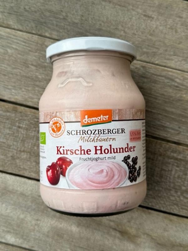 Produktfoto zu Joghurt Kirsch-Holunder 500g Glas