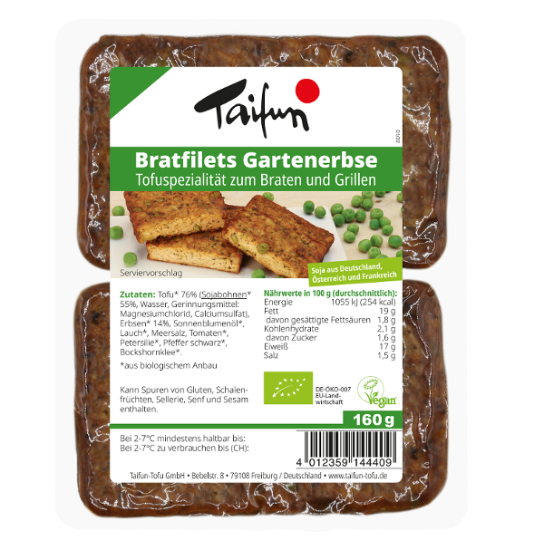 Produktfoto zu Tofu-Bratfilets Gartenerbse