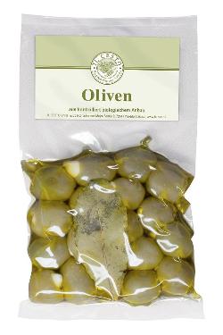 Grüne Oliven mit Knoblauch gefüllt 175g