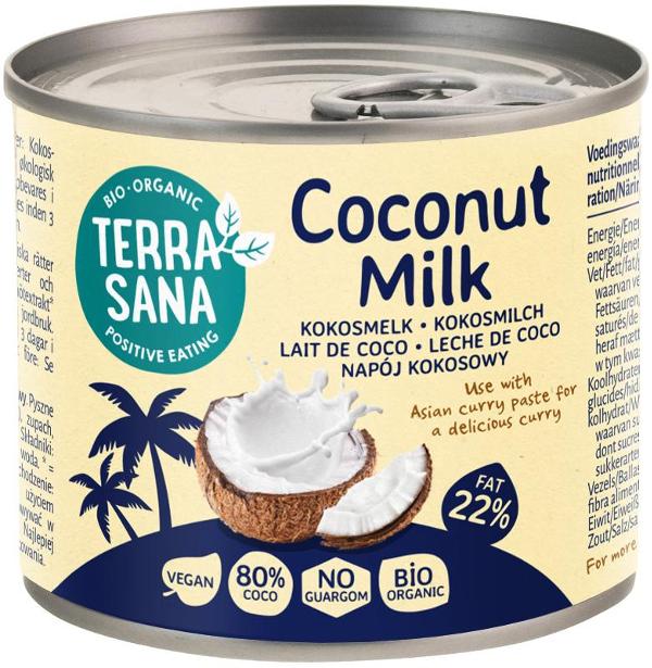 Produktfoto zu Kokosmilch 80% Kokosanteil 200ml