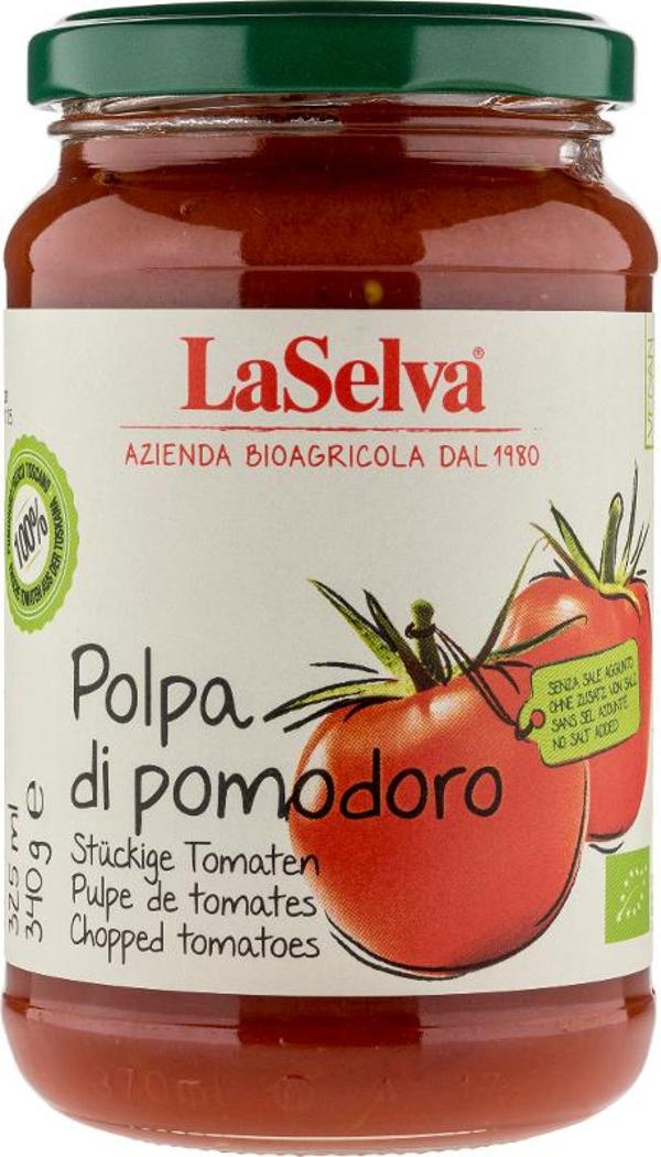 Produktfoto zu Polpa di pomodoro -Stückige Tomaten 340g