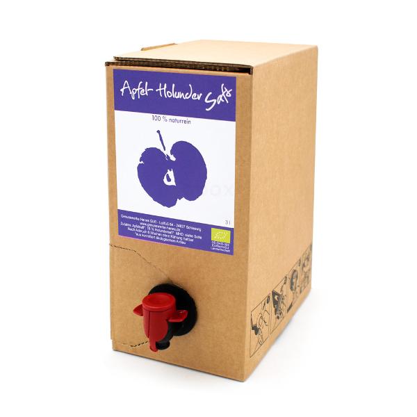 Produktfoto zu Apfel Holunder Saft 3L