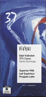 Edel Vollmilch Schokolade 37% Cacao Santo Domingo