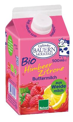 Fruchtbuttermilch Himbeer-Lemon