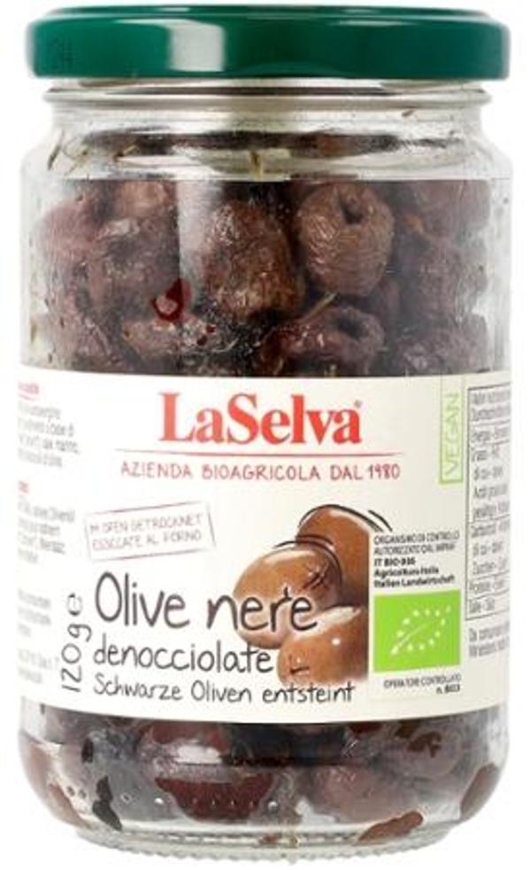 Produktfoto zu Schwarze getrocknete Oliven, entsteint 120g