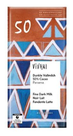 Schokolade Dunkle Vollmilch 50% 80g