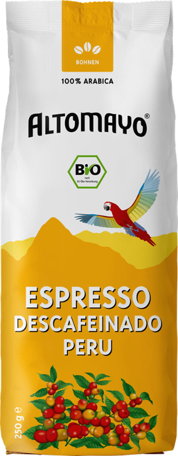 Produktfoto zu Espresso Bohnen entkoffeiniert 250g