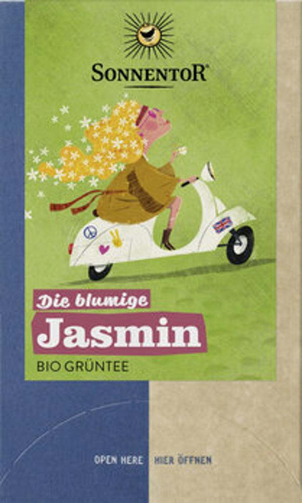 Produktfoto zu Die blumige Jasmin Grüntee 18 Teebeutel