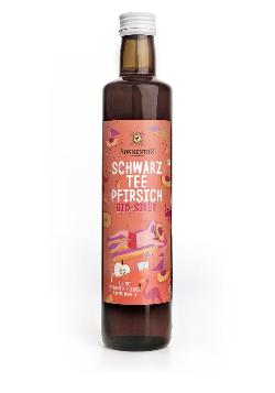 Schwarztee-Pfrisich Eistee Sirup 0,5l