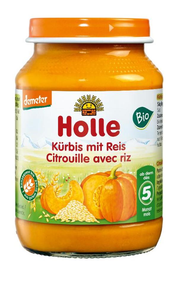 Produktfoto zu Baby-Gläschen Kürbis mit Reis 6 Gläser à 190g