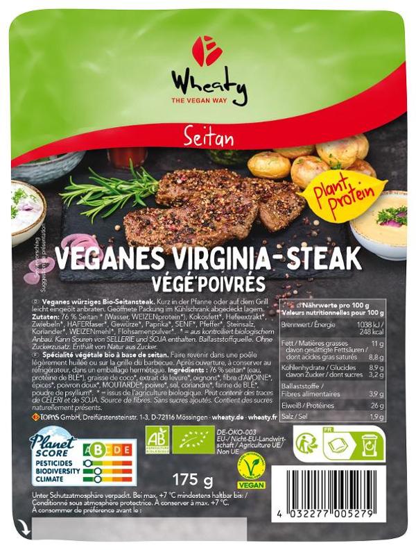 Produktfoto zu Veganbratstück Virginia Steak  (2 Stück)