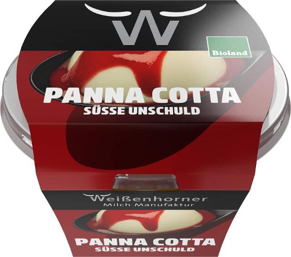 Produktfoto zu Panna Cotta mit Himbeersoße
