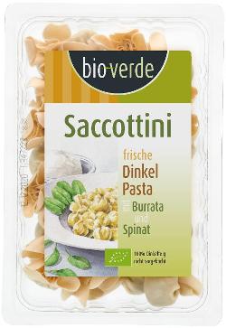 Dinkel Saccottini Burrata und Spinat