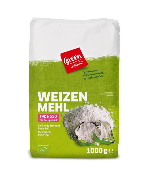 Produktfoto zu Weizenmehl Type 550 1kg Green