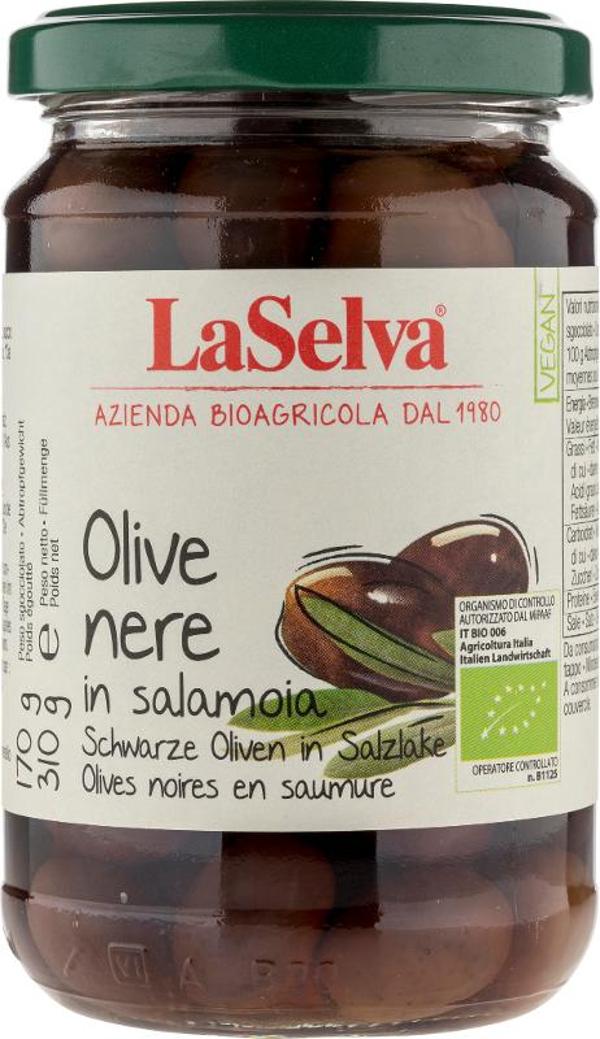 Produktfoto zu Oliven nere mit Stein 310g