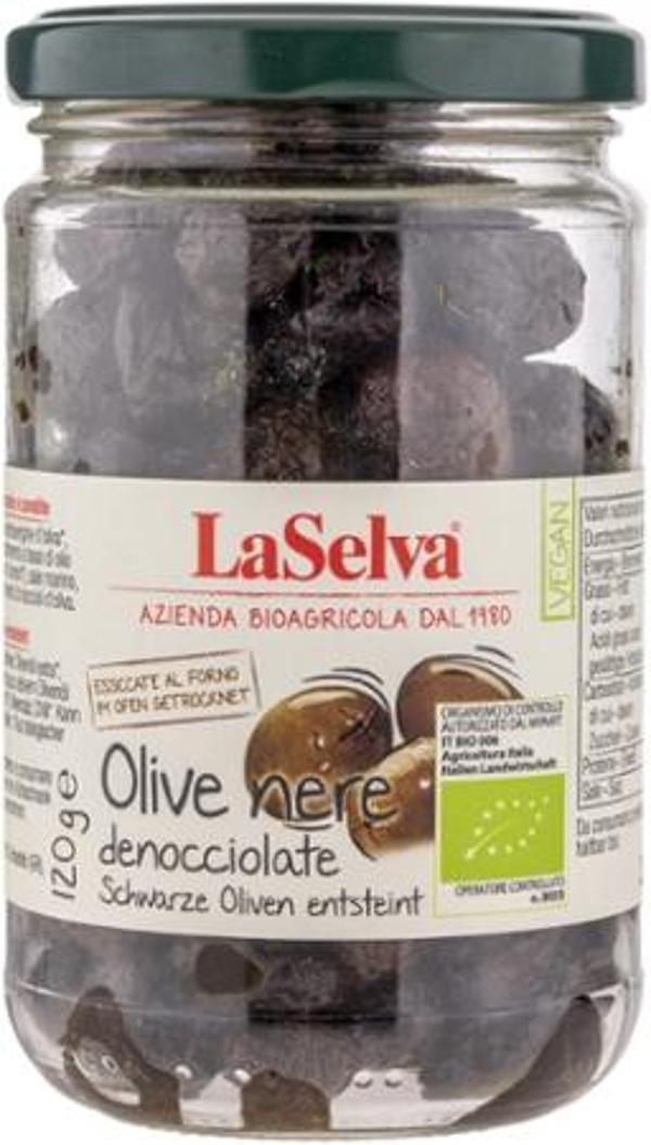 Produktfoto zu Schwarze getrocknete Oliven, entsteint 120g
