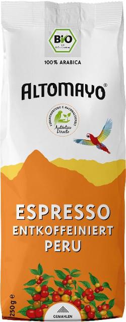 Espresso entkoffeiniert 250g gemahlen