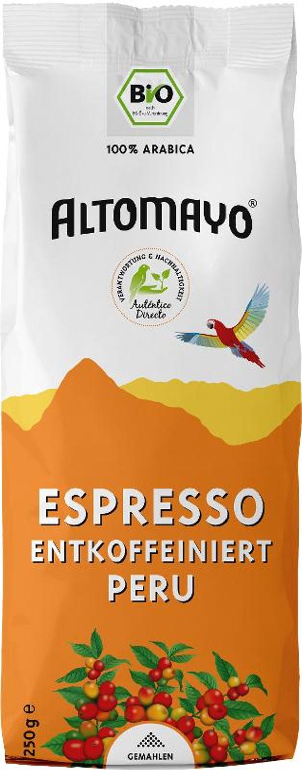 Produktfoto zu Espresso entkoffeiniert 250g gemahlen