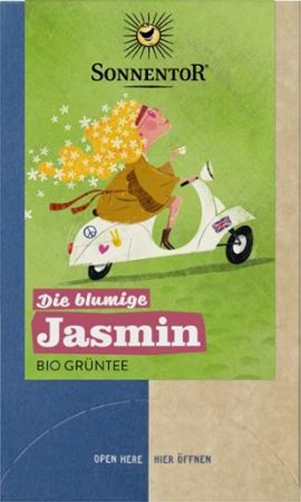 Produktfoto zu Die blumige Jasmin Grüntee 18 Teebeutel