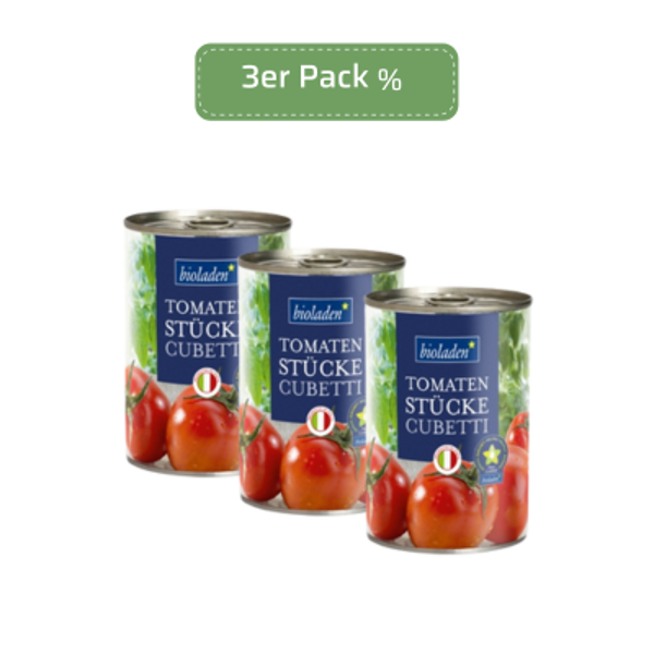 Produktfoto zu 3er Pack - Tomatenstücke Cubetti 400g