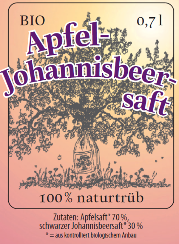 Produktfoto zu BIO-Apfel-Schwarzer Johannisbe