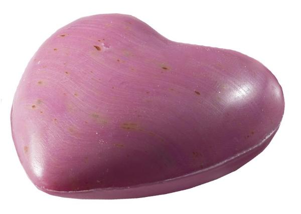 Produktfoto zu Schafmilchseife Herz pink