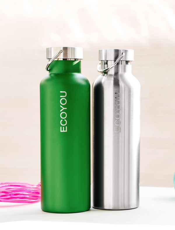 Produktfoto zu Trinkflasche Edelstahl grün