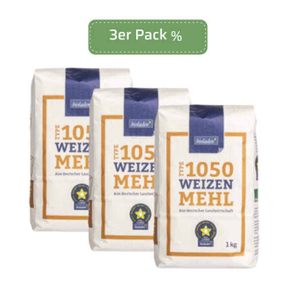 Produktfoto zu 3er Pack - Weizenmehl Type 1050