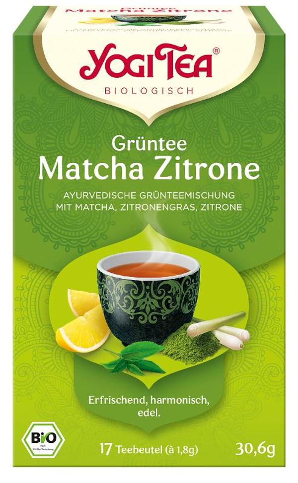 Produktfoto zu Yogi Tee Grüntee Matcha Zitrone TB